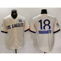 Los Angeles Dodgers #18 Yoshinobu Yamamoto Cream BUTLER 2024 City Connect Limited Jersey