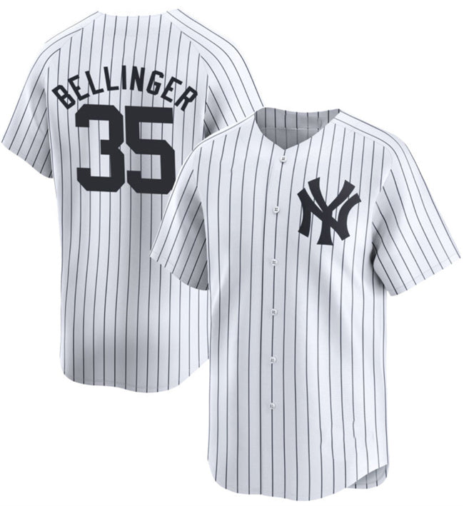 New York Yankees #35 Cody Bellinger White BUTLER 2024 Home Limited With Name Stitched Jersey