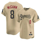 Arizona Diamondbacks #8 James McCann Player Tan BUTLER City Connect Limited Home Game Stitched Jerseys
