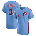 Philadelphia Phillies #3 Bryce Harper Light Blue BUTLER Alternate Elite Jersey