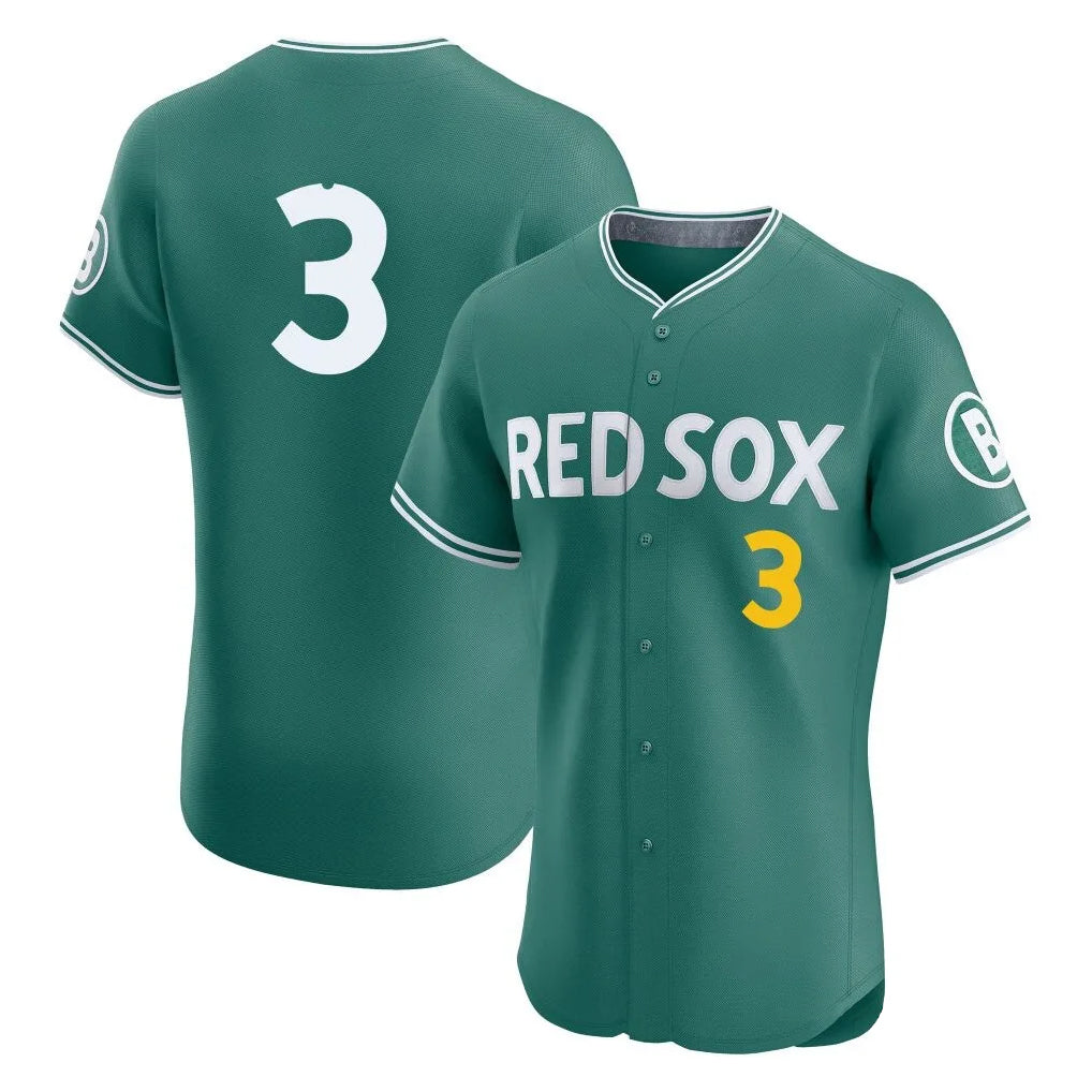 Boston Red Sox #3 Ceddanne Rafaela Player Green BUTLER City Connect Limited Elite Home Game Stitched Jerseys1