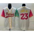 San Diego Padres #23 Fernando Tatis Jr White BUTLER NEW 2023 City Connect Cool Base Stitched Jersey 3