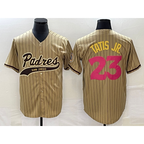 San Diego Padres #23 Fernando Tatis Jr Tan BUTLER NEW 2023 City Connect Cool Base Stitched Jersey 2