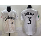 Los Angeles Dodgers #5 Freddie Freeman White BUTLER Mexico 2025 LA Gothic Style With Fernando Patch Vapor Premier Limited Stitched Jersey