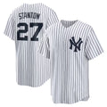 New York Yankees #27 Giancarlo Stanton White BUTLER Home Replica Player Name Jersey