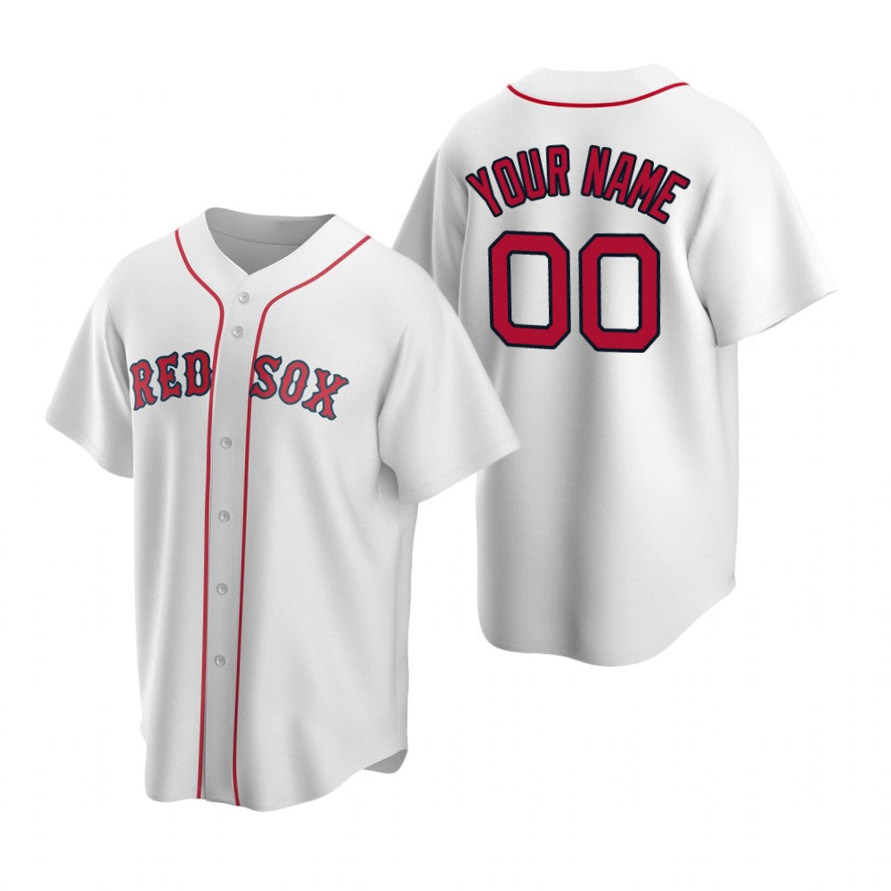 Custom Boston Red Sox White BUTLER Stitched Cool Base Home Jersey