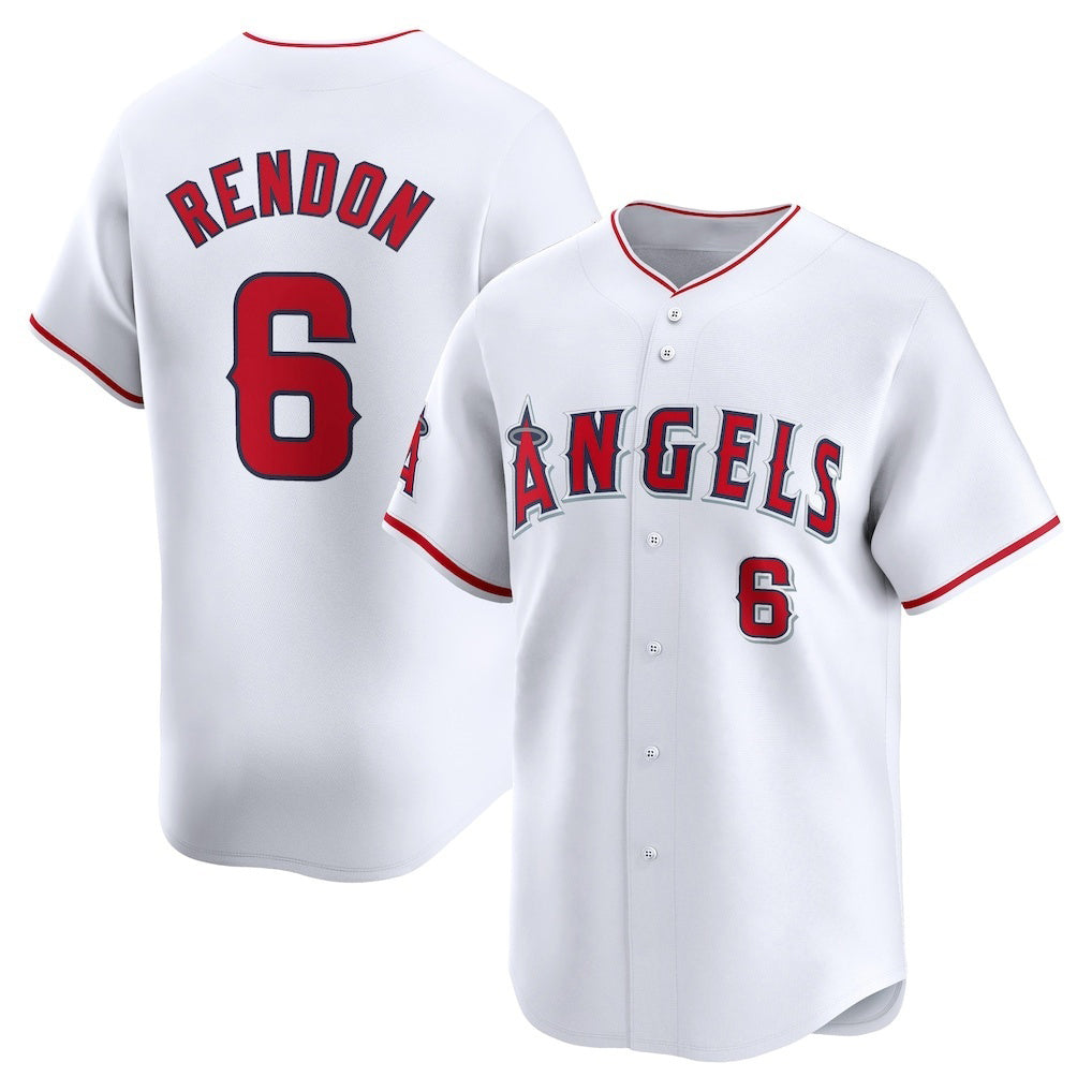 Los Angeles Angels #6 Anthony Rendon White BUTLER Home Limited Player Jersey