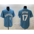 Los Angeles Dodgers #17 Shohei Ohtani Light Blue BUTLER Limited Stitched Jersey