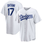 Los Angeles Dodgers #17 Shohei Ohtani White BUTLER Home Replica Player Jersey