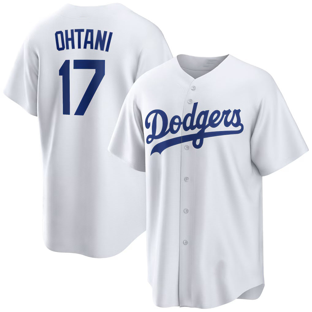Los Angeles Dodgers #17 Shohei Ohtani White BUTLER Home Replica Player Jersey