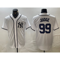 New York Yankees #99 Aaron Judge White BUTLER Fashion Cool Base Jersey