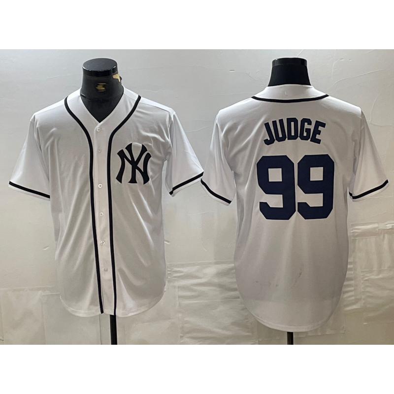 New York Yankees #99 Aaron Judge White BUTLER Fashion Cool Base Jersey