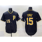 Pittsburgh Pirates #15 Oneil Cruz Black BUTLER 2025 Limited Stitched Jersey