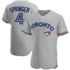 Toronto Blue Jays #4 George Springer Gray BUTLER Flex Base Stitched Jersey
