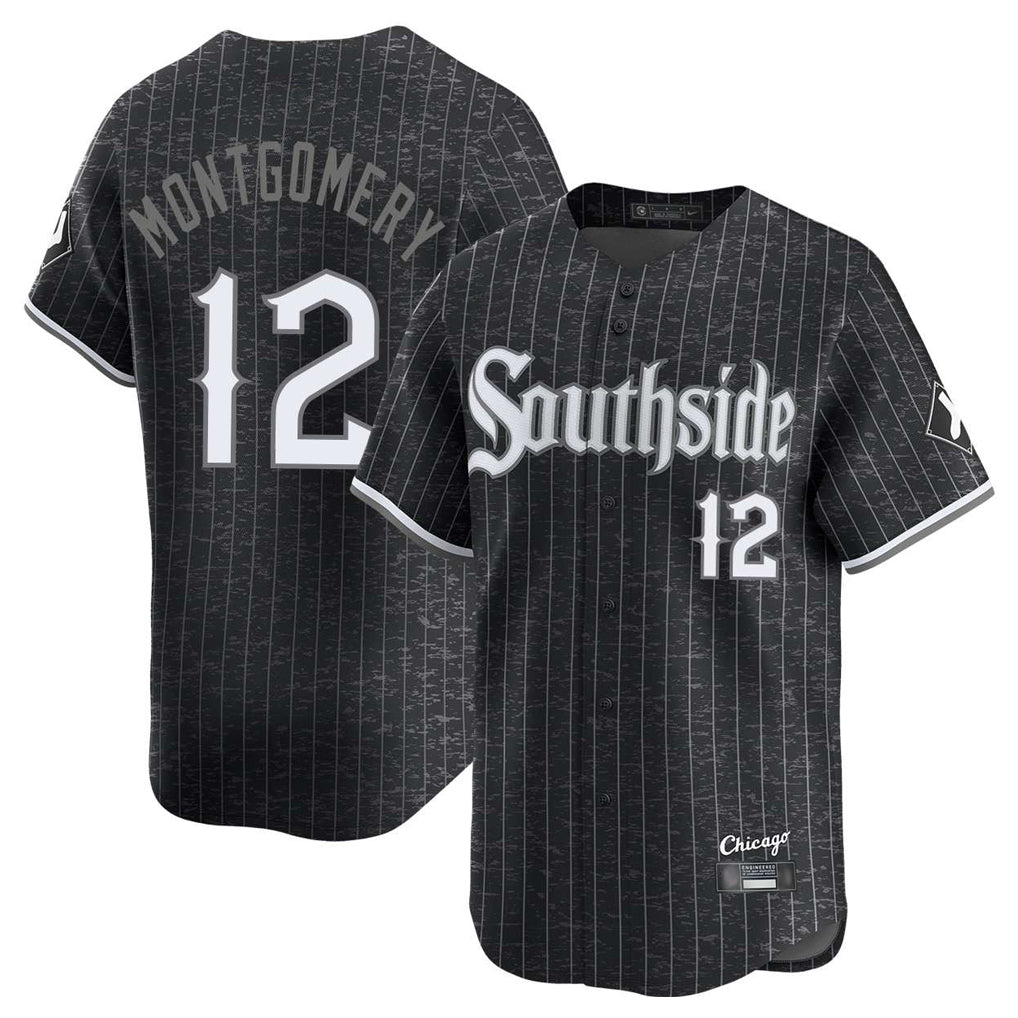 Chicago White Sox #12 Colson Montgomery Player Black BUTLER City Connect Limited Home Stitched Jerseys