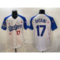 Los Angeles Dodgers #17 Shohei Ohtani White Royal BUTLER 2025 World Series Champions Patch Tokyo Series Limited Stitched Jersey