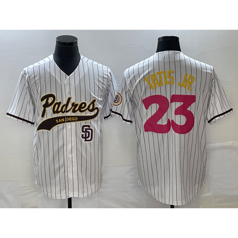 San Diego Padres #23 Fernando Tatis Jr White BUTLER NEW 2023 City Connect Cool Base Stitched Jersey