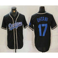Los Angeles Dodgers #17 Shohei Ohtani Black BUTLER Cool Base With Patch Stitched Jersey