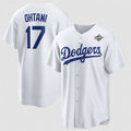 Los Angeles Dodgers #17 Shohei Ohtani White BUTLER 2025 World Series Home Cool Base Stitched Jersey