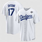 Los Angeles Dodgers #17 Shohei Ohtani White BUTLER 2025 World Series Home Cool Base Stitched Jersey