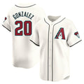 Arizona Diamondbacks #20 Luis Gonzalez Player Cream BUTLER Limited Home Game Stitched Jerseys