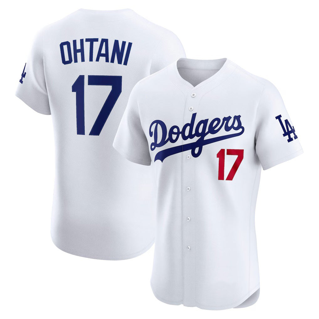 Los Angeles Dodgers #17 Shohei Ohtani White BUTLER Home Elite Jersey