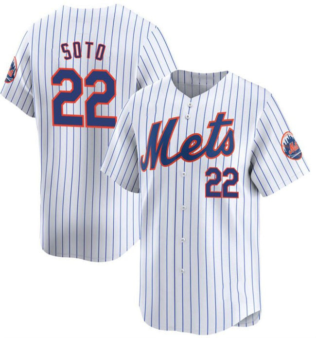 New York Mets #22 Juan Soto White BUTLER Home Limited Stitched Jersey