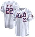 New York Mets #22 Juan Soto White BUTLER Home Limited Stitched Jersey