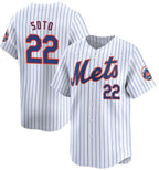 New York Mets #22 Juan Soto White BUTLER Home Limited Stitched Jersey