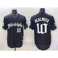 Philadelphia Phillies #10 J.T. Realmuto Black BUTLER Gothic Vapor Limited Stitched Jersey