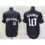 Philadelphia Phillies #10 J.T. Realmuto Black BUTLER Gothic Vapor Limited Stitched Jersey