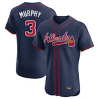 Atlanta Braves #3 Dale Murphy Player Navy BUTLER Limited Elite Home Game Stitched Jerseys