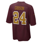 W.Football Team #24 Antonio Gibson Burgundy BUTLER Alternate Player Game Jersey
