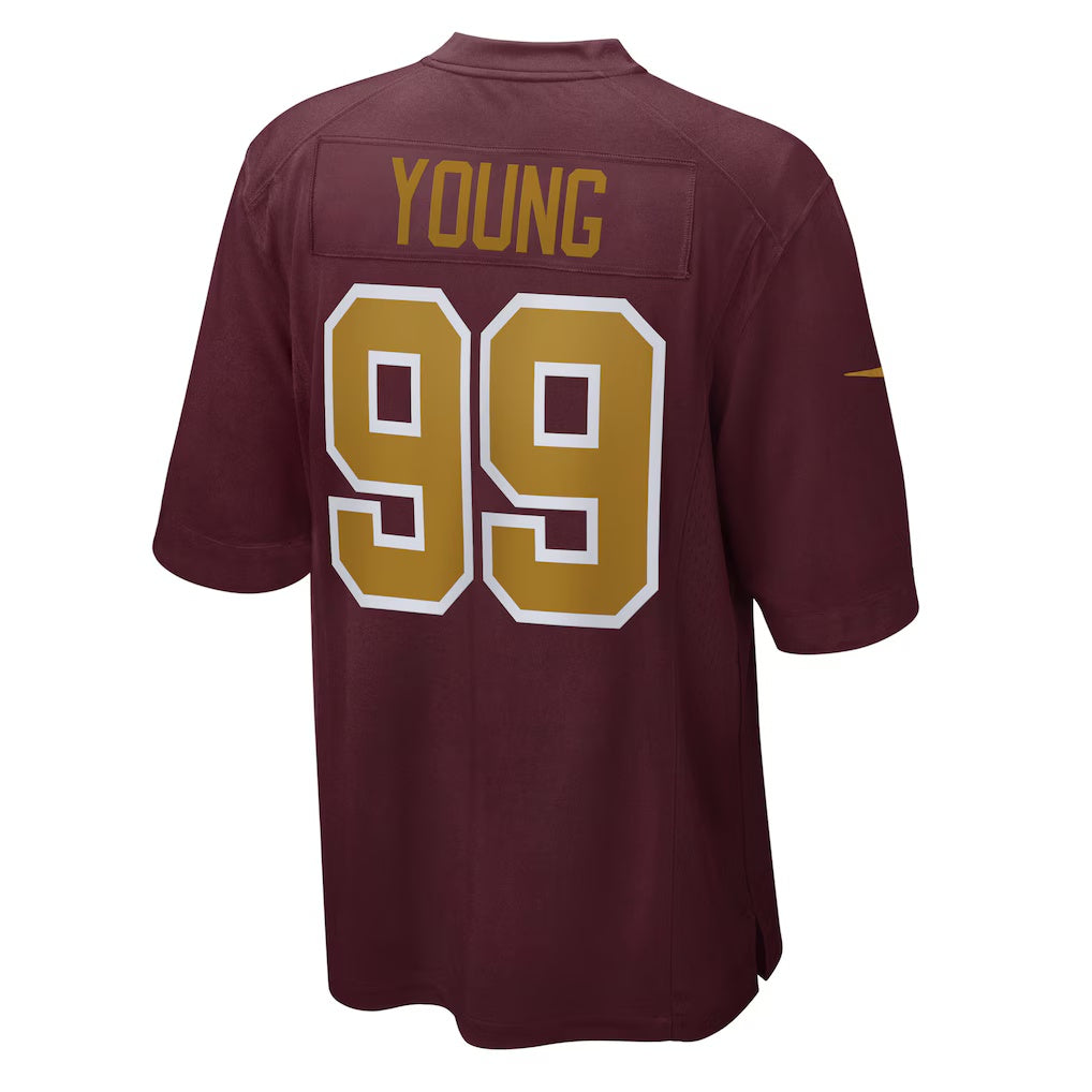 W.Football Team #99 Chase Young Burgundy BUTLER Alternate Game Jersey