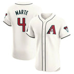 Arizona Diamondbacks #4 Ketel Marte Player Cream BUTLER Limited Elite Home Game Stitched Jerseys