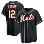 New York Mets #12 Francisco Lindor 2026 Black BUTLER Out Stitched Jersey