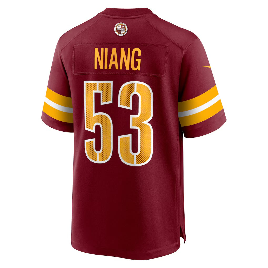 W.Commanders #53 Lucas Niang Burgundy BUTLER Team Game Jersey