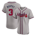 Atlanta Braves #3 Dale Murphy Player Gray BUTLER Limited Elite Home Game Stitched Jerseys