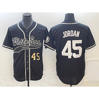 Chicago White Sox #45 Michael Jordan Number Black BUTLER Cool Base Stitched Jersey