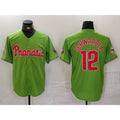 Philadelphia Phillies #12 Kyle Schwarber Green BUTLER With Patch Stitched Cool Base Jersey
