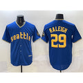Seattle Mariners #29 Cal Raleigh Royal BUTLER City Connect Cool Base Stitched Jersey