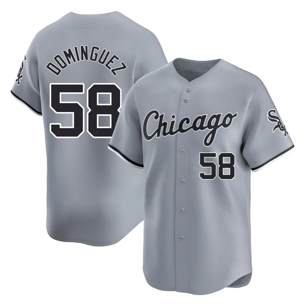 Chicago White Sox #58 Seranthony Dominguez Player Gray BUTLER Road Limited Home Stitched Jerseys