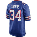 B.Bills #34 Thurman Thomas Royal BUTLER Game Retired Player Jersey