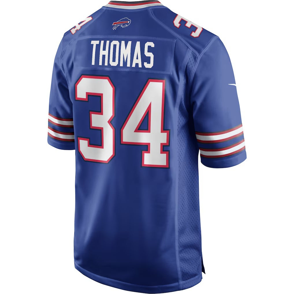 B.Bills #34 Thurman Thomas Royal BUTLER Game Retired Player Jersey