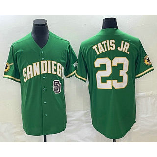 San Diego Padres #23 Fernando Tatis Jr Green BUTLER Cool Base Stitched Jersey 2