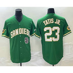 San Diego Padres #23 Fernando Tatis Jr Green BUTLER Cool Base Stitched Jersey 2