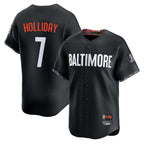 Baltimore Orioles #7 Jackson Holliday Player Black BUTLER City Connect Limited Home Game Stitched Jerseys