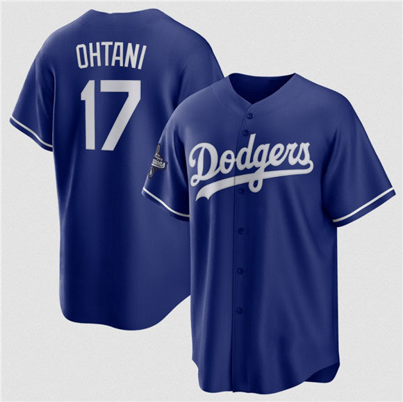 Los Angeles Dodgers #17 Shohei Ohtani Blue BUTLER 2025 World Series Champions Stitched Jersey