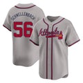 Atlanta Braves #56 Spencer Schwellenbach Player Gray BUTLER Limited Home Game Stitched Jerseys