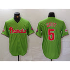 Philadelphia Phillies #5 Bryson Stott Green BUTLER With Patch Stitched Cool Base Jersey
